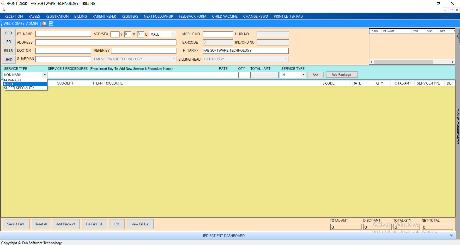 Procedure Billing